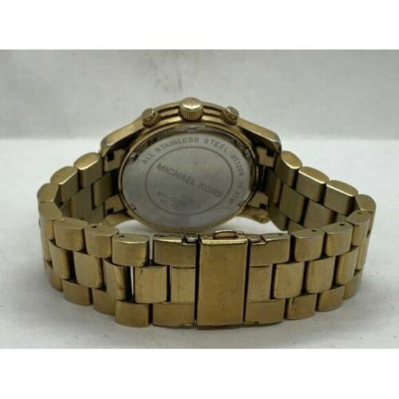 Michael Kors MK5055 Women's Watch Gold Stainless Steel 38mm Chronograph D919 - Picture 9 of 9